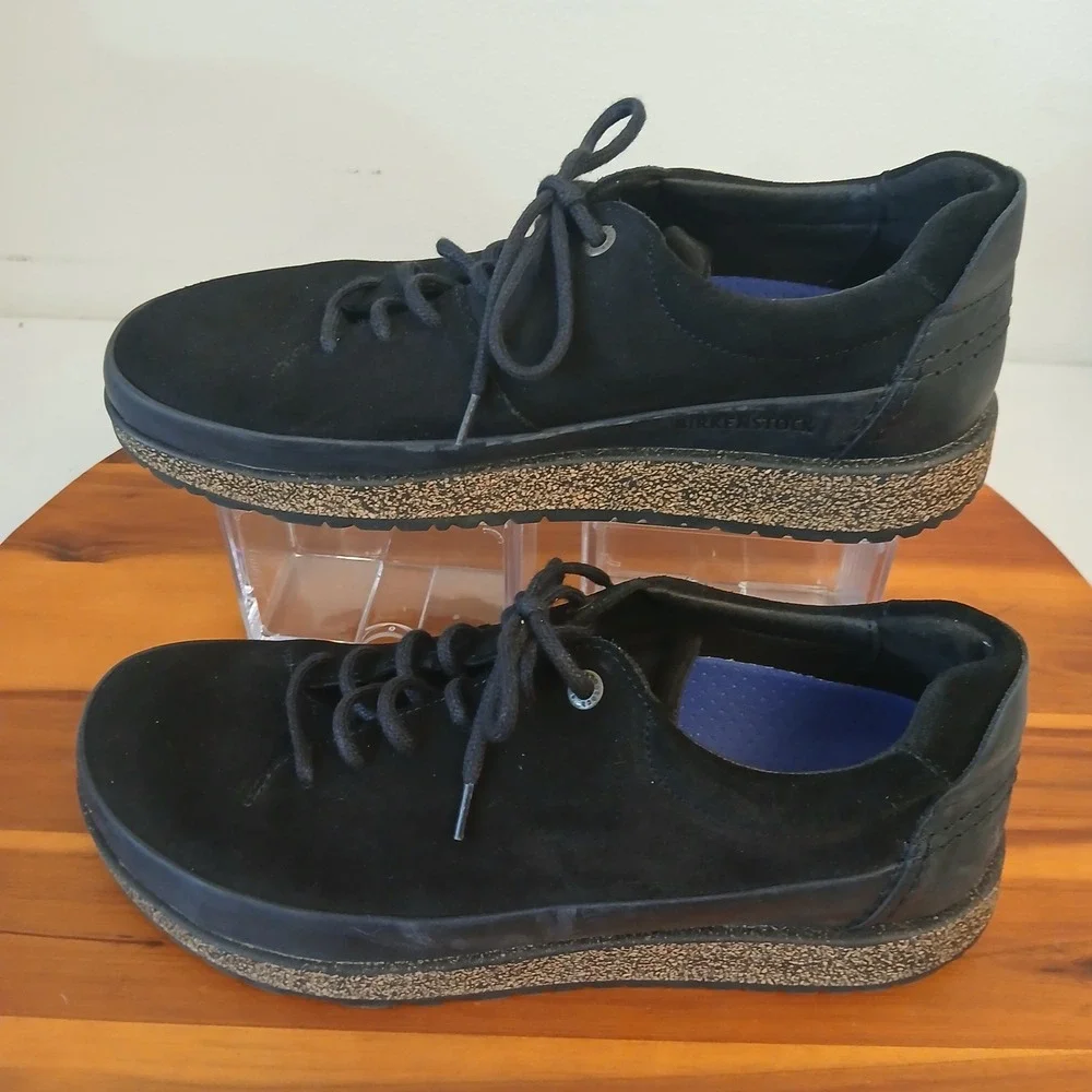 Birkenstock Bend Low Mens 41 Black Suede Shoes Sneakers Casual
